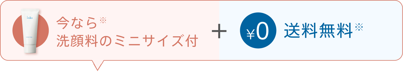 今なら※ 洗顔料のミニサイズ付 ＋ 送料無料※