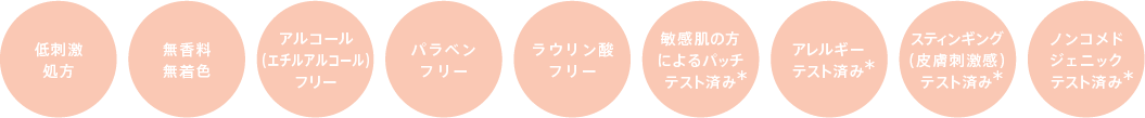 敏感肌を考えた「よりそい設計」