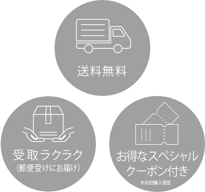 送料無料 受取ラクラク（郵便受けにお届け） お得なスペシャルクーポン付き※初回購入限定